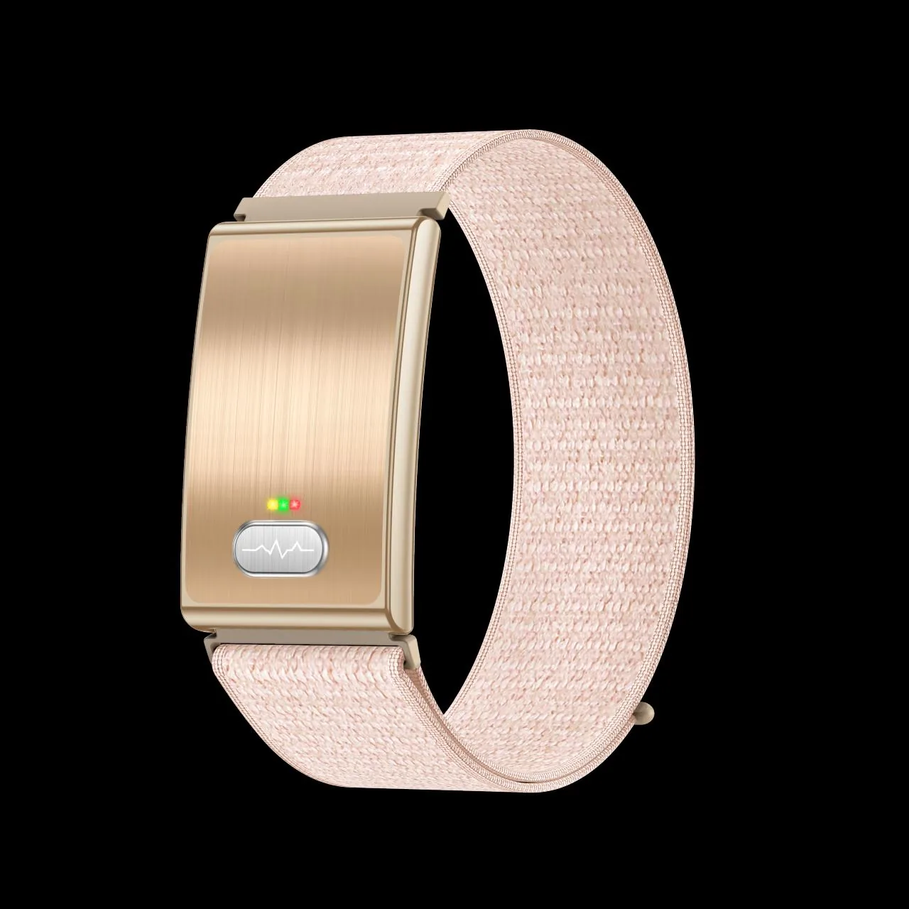 The Kairo band in Sand — warm knit with a brushed case.